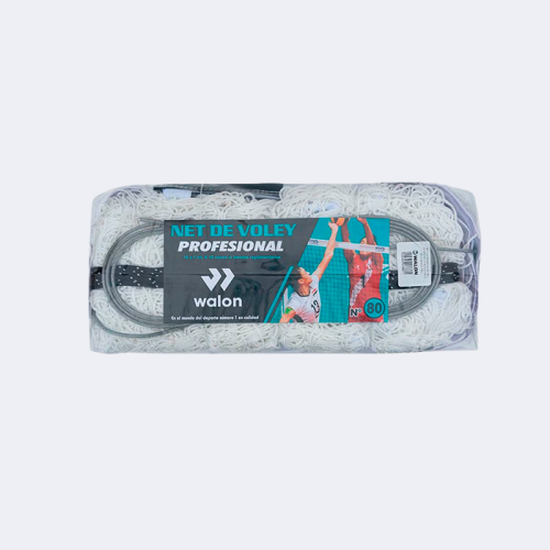 NET DE VÓLEY PROFESIONAL 80 CABLE DE ACERO / 10 X 1 X 10 COCOS